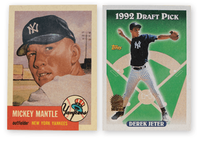 Mickey Mantle and Derek Jeter Trading Cards